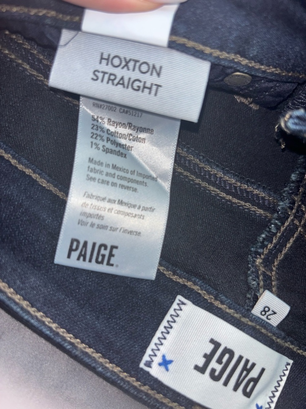 PAIGE Women's Dark Hoxtom Straight Leg Jeans - Picture 8 of 10
